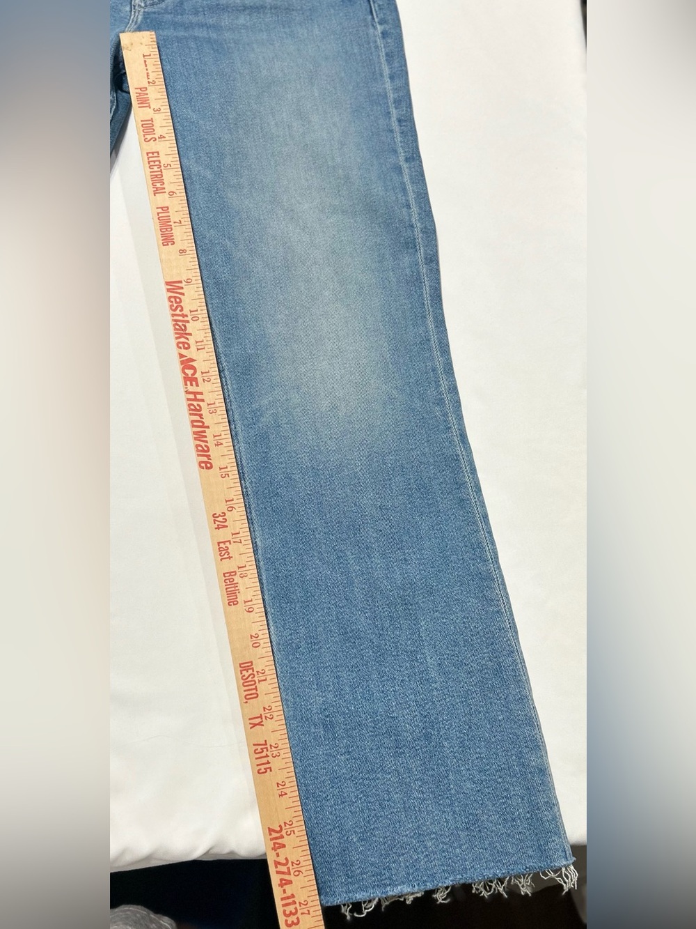MOTHER The Tripper Ankle Fray Jeans Riding The Cliffside Button Fly Stretch 27 - Picture 10 of 13